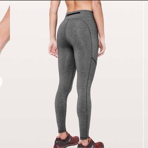 Lululemon Speed Up Tight 28" Heathered Black High Rise Yoga Core Athleisure